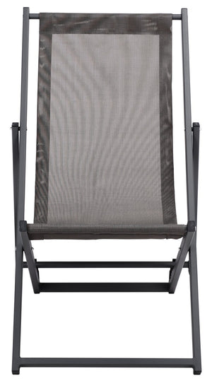 Safavieh BRESLIN Sling Chairs Set of Two – Adjustable, Weather-Resistant Design for Stylish Outdoor Comfort Grey / Grey PAT9040B-SET2