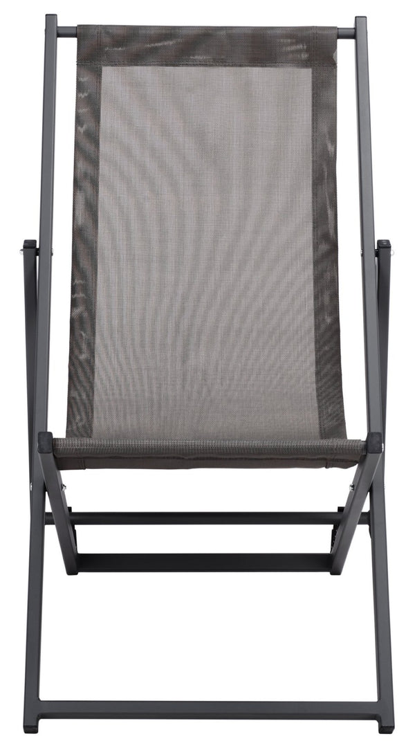 Safavieh BRESLIN Sling Chairs Set of Two – Adjustable, Weather-Resistant Design for Stylish Outdoor Comfort Grey / Grey PAT9040B-SET2
