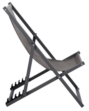 Safavieh BRESLIN Sling Chairs Set of Two – Adjustable, Weather-Resistant Design for Stylish Outdoor Comfort Grey / Grey PAT9040B-SET2