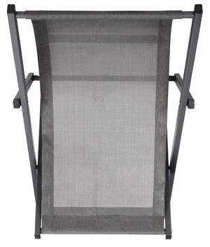 Safavieh BRESLIN Sling Chairs Set of Two – Adjustable, Weather-Resistant Design for Stylish Outdoor Comfort Grey / Grey PAT9040B-SET2