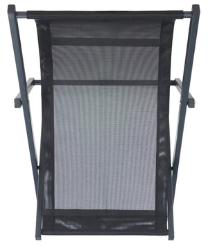 Safavieh BRESLIN Sling Chairs Set of Two – Adjustable, Weather-Resistant Design for Stylish Outdoor Comfort Black / Black PAT9040C-SET2