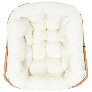Safavieh RAVENA Rocking Chair - Stylish Rattan Shell with Plush Cushion for Cozy Indoor & Outdoor Relaxation PAT9042A