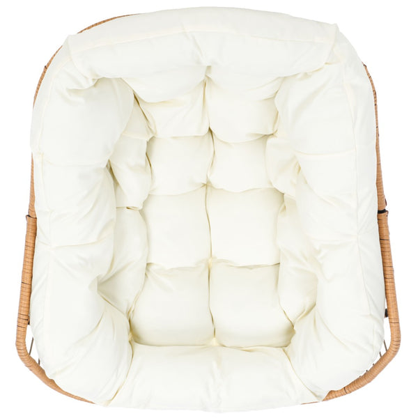 Safavieh RAVENA Rocking Chair - Stylish Rattan Shell with Plush Cushion for Cozy Indoor & Outdoor Relaxation PAT9042A