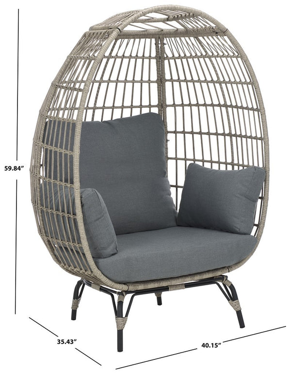 Safavieh Emmett Egg Chair Grey / Grey PAT9043B
