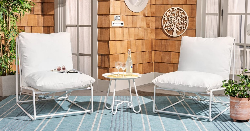 Safavieh Archie 3 Piece Set  White / Beige PAT9047A