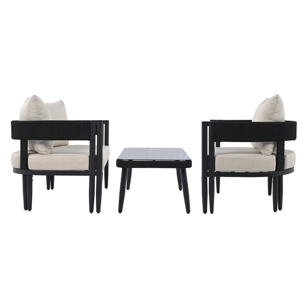 Safavieh Viola 4 Pc Set - Chic Black & Taupe Living Room Collection For Timeless Style & Comfort Black ,Taupe Pat7750a,Set2 ,Pat7751a Pat9514a-kit2