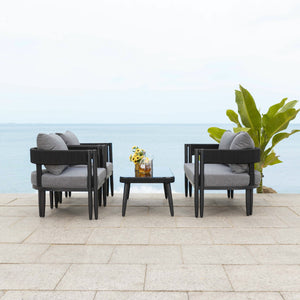 Safavieh Viola 4 Pc Set In Black & Grey – Stylish, Modern Furniture For A Chic Home Upgrade And Comfort Black ,Grey Pat7750b,Set2 ,Pat7751b Pat9514b-kit2