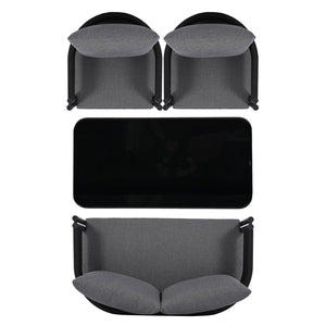 Safavieh Viola 4 Pc Set In Black & Grey – Stylish, Modern Furniture For A Chic Home Upgrade And Comfort Black ,Grey Pat7750b,Set2 ,Pat7751b Pat9514b-kit2