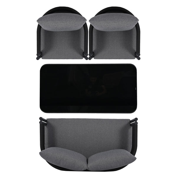 Safavieh Viola 4 Pc Set In Black & Grey – Stylish, Modern Furniture For A Chic Home Upgrade And Comfort Black ,Grey Pat7750b,Set2 ,Pat7751b Pat9514b-kit2