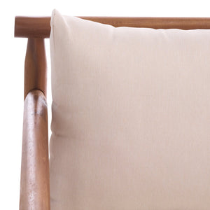 Safavieh Cardori 4 Pc Set - Stylish Teak & Cream Furniture For Indoor/Outdoor Elegance And Comfort Teak Brown ,Cream Pat6807a,Set2 ,Pat6808a Pat9517a-kit2