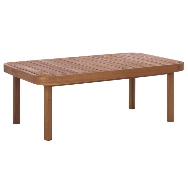 Safavieh Sabrina 4 Pc Set - Elegant Teak & Cream Outdoor Furniture For Stylish Gatherings & Relaxation Teak Brown ,Cream Pat6809a,Set2 ,Pat6810a Pat9518a-kit2