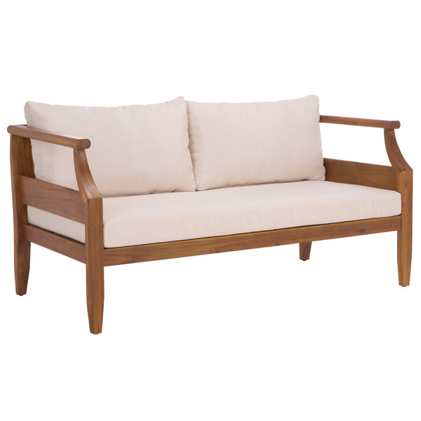 Safavieh Alta 4 Pc Set In Teak & Cream – Elegant Outdoor Furniture For Style, Comfort & Durability Teak Brown ,Cream Pat6811a,Set2 ,Pat6812a Pat9519a-kit2