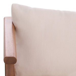 Safavieh Alta 4 Pc Set In Teak & Cream – Elegant Outdoor Furniture For Style, Comfort & Durability Teak Brown ,Cream Pat6811a,Set2 ,Pat6812a Pat9519a-kit2