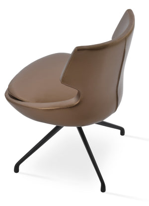 Soho Concept Patara Spider Chair - Stylish Leatherette Dining Chair With Aluminum Base & 2-year Warranty, Light Grey Black,Gold  Soho-concept-dining-chair-05482