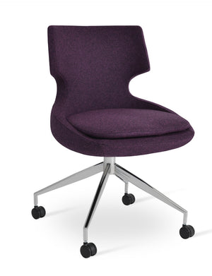 Soho Concept Patara Spider Chair - Stylish Dining Seating In Durable Camira Era Fabric, 10-year Guarantee, Dark Grey Deep Maroon  Soho-concept-dining-chair-05501