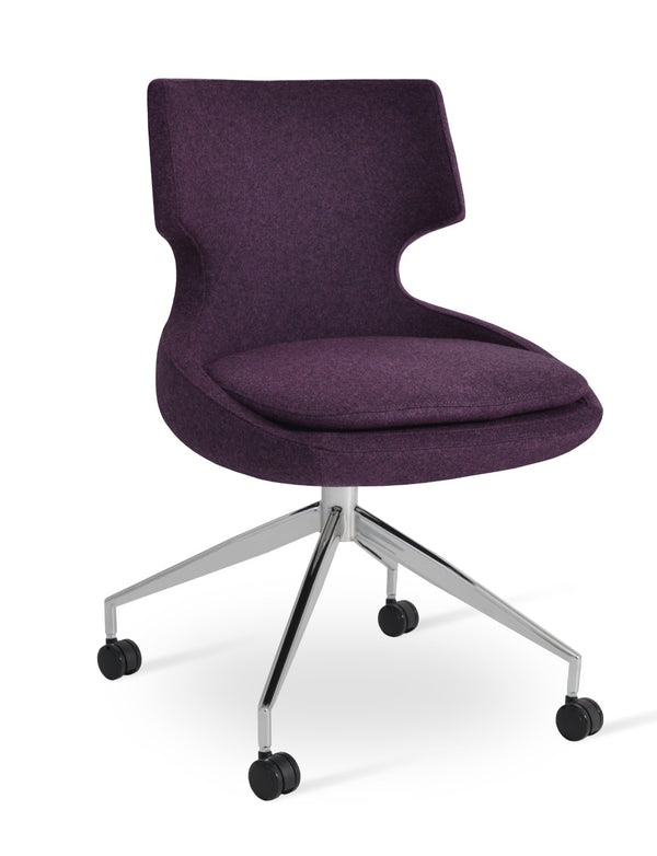 Soho Concept Patara Spider Chair - Stylish Dining Seating In Durable Camira Era Fabric, 10-year Guarantee, Dark Grey Deep Maroon  Soho-concept-dining-chair-05501