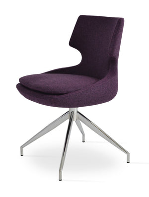 Soho Concept Patara Spider Chair - Elegant Dining Chair In Camira Blazer Wool, 10-year Guarantee, Versatile Design Deep Maroon  Soho-concept-dining-chair-05500