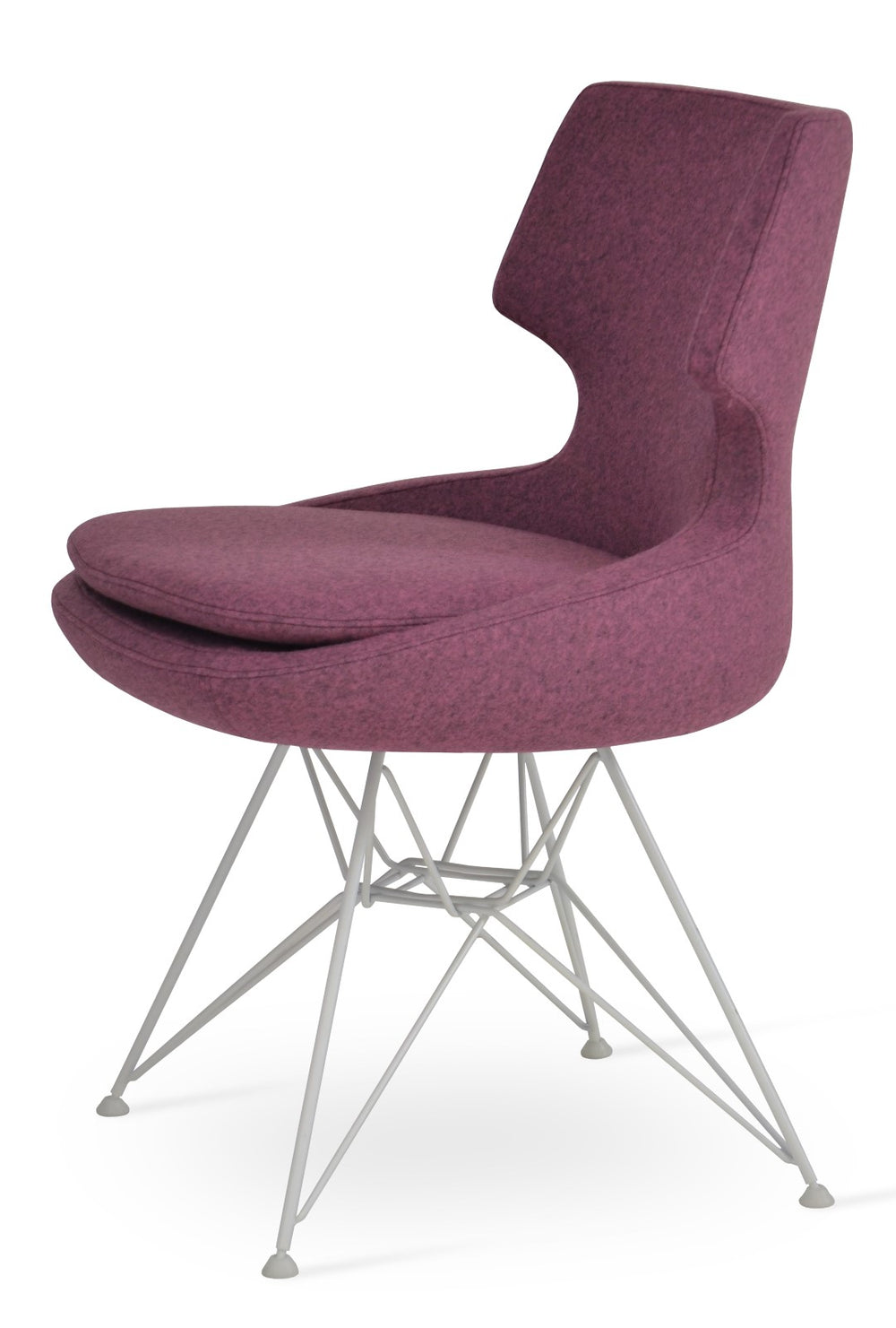 Soho Concept Patara Tower Dining Chair - Elegant Chrome Base & Camira Era Fabric, 10-year Guarantee, Durable Design White  Soho-concept-dining-chair-05509
