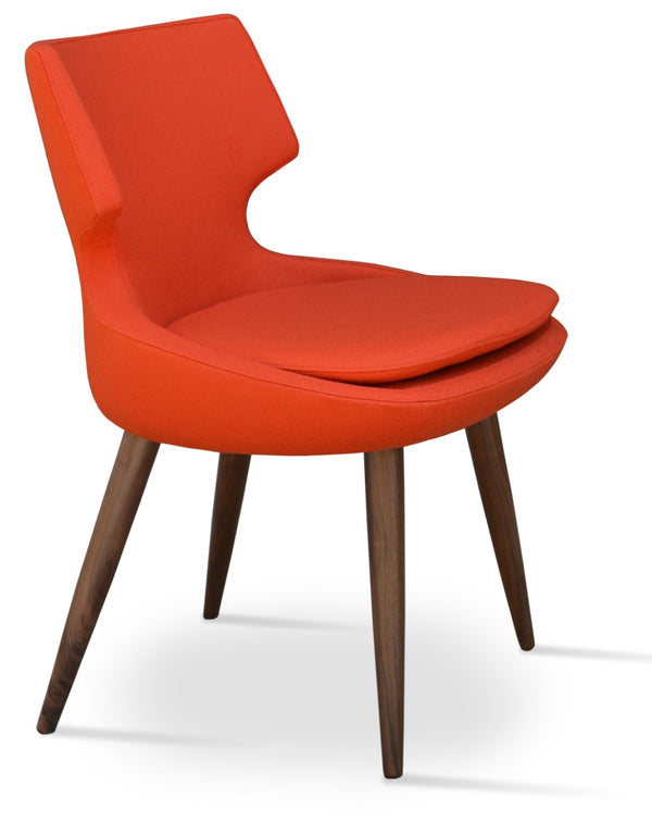 Soho Concept Patara Wood Dining Chair - Elegant Beech Base, Versatile Upholstery Options, 10-year Guarantee! Walnut  Soho-concept-dining-chair-05512