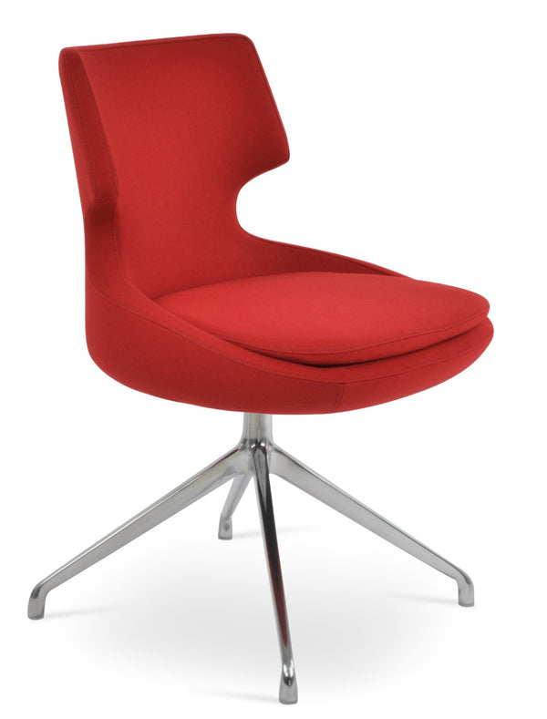 Soho Concept Patara Spider Chair - Elegant Dining Chair In Camira Blazer Wool, 10-year Guarantee, Versatile Design Red  Soho-concept-dining-chair-05018