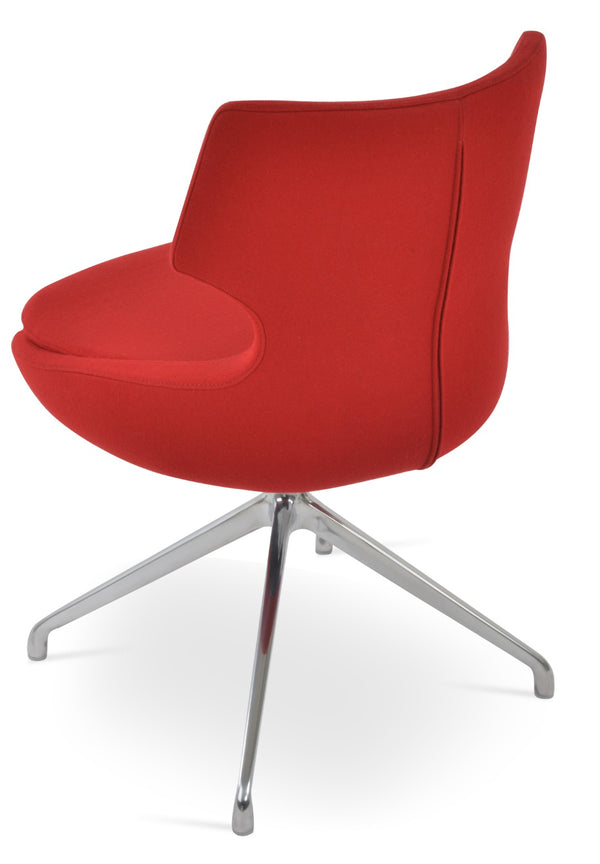 Soho Concept Patara Spider Chair - Elegant Dining Chair In Camira Blazer Wool, 10-year Guarantee, Versatile Design Red  Soho-concept-dining-chair-05018
