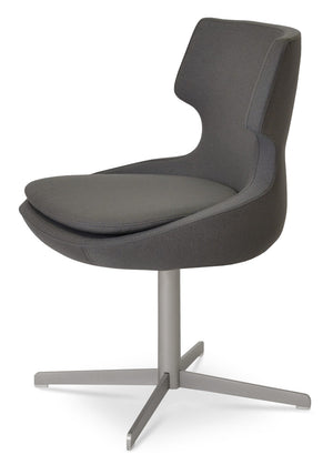 Soho Concept Patara Swivel Dining Chair – Stylish Leatherette Design In Soft Black & White, 2-year Guarantee! Grey  Soho-concept-dining-chair-05058