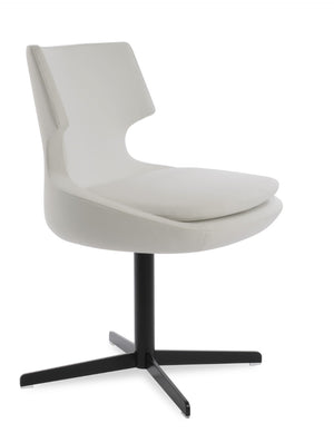 Soho Concept Patara Swivel Dining Chair – Stylish Leatherette Design In Soft Black & White, 2-year Guarantee! Black,White  Soho-concept-dining-chair-05027