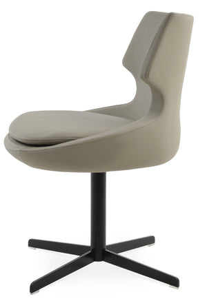 Soho Concept Patara Stylish 4 Star Swivel Dining Chair In Black – 5-year Guarantee For Comfort & Durability! Black  Soho-concept-dining-chair-05021