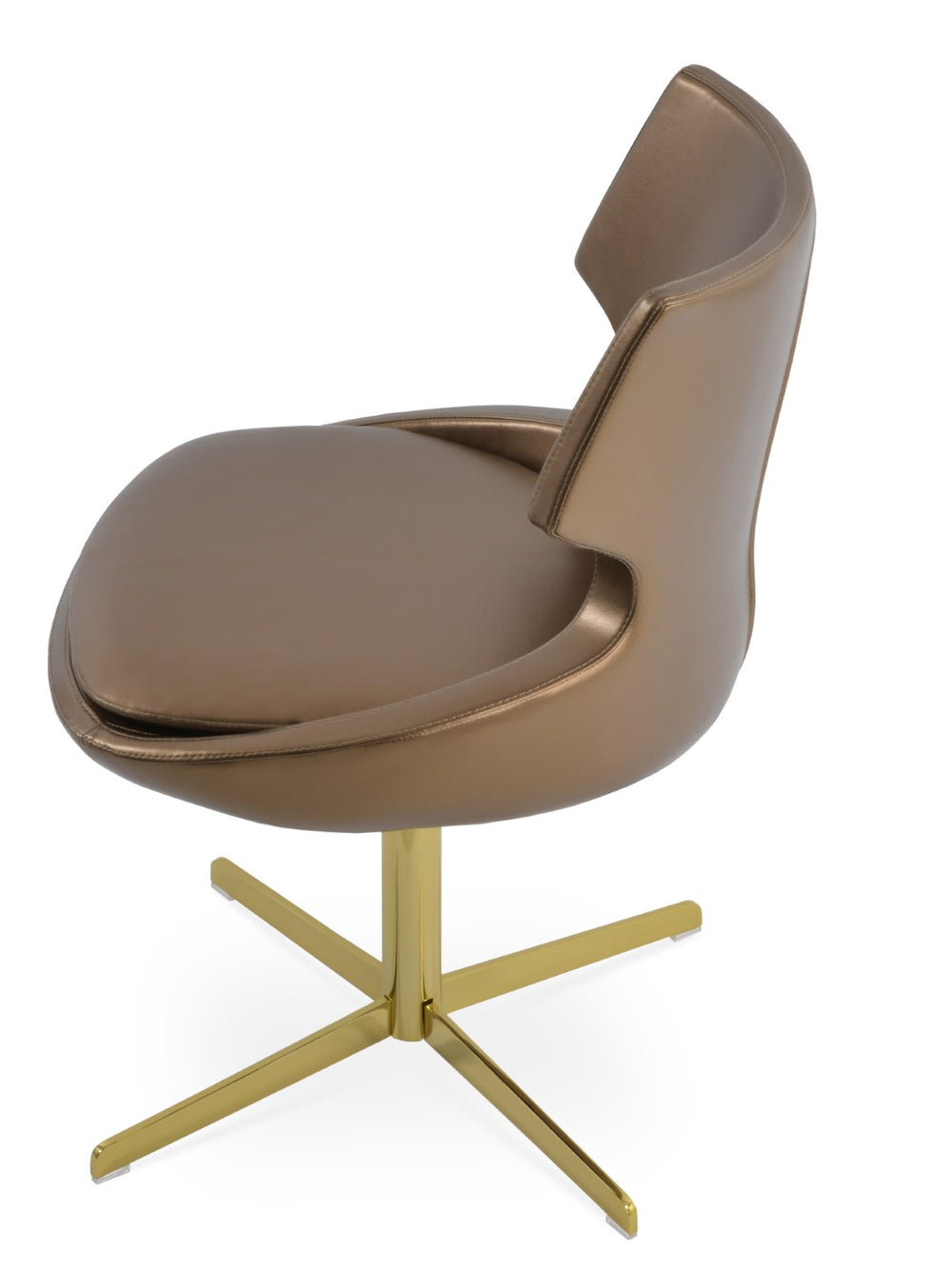 Soho Concept Patara Swivel Dining Chair – Stylish Leatherette Design In Soft Black & White, 2-year Guarantee! Chrome,Grey  Soho-concept-dining-chair-05032