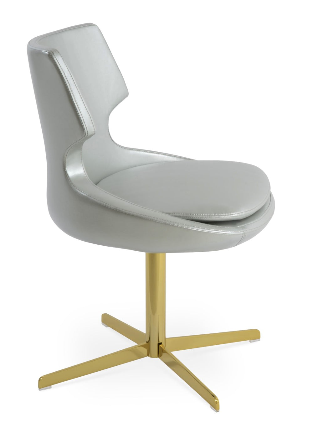 Soho Concept Patara Stylish 4 Star Swivel Dining Chair In Black – 5-year Guarantee For Comfort & Durability! Gold,Silver  Soho-concept-dining-chair-05041