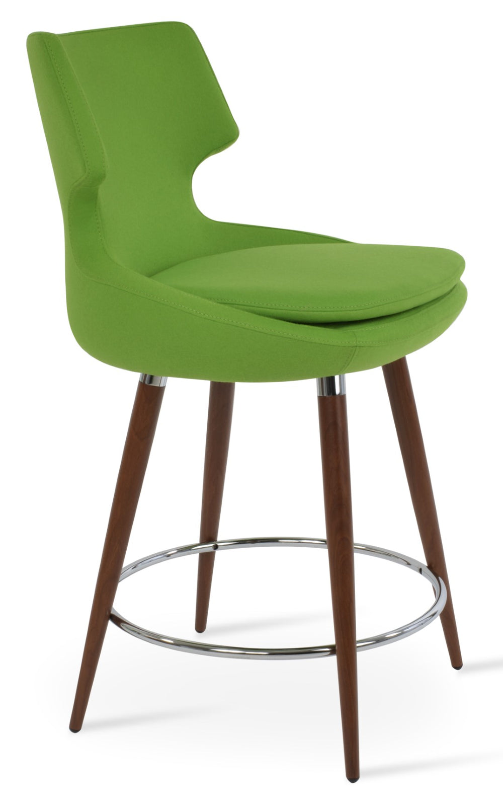 Soho Concept Patara Elegant Barstools & Counterstools - Stylish Camira Wool Fabric, Metal Base, 10-year Warranty Walnut  Soho-concept-dining-chair-09142