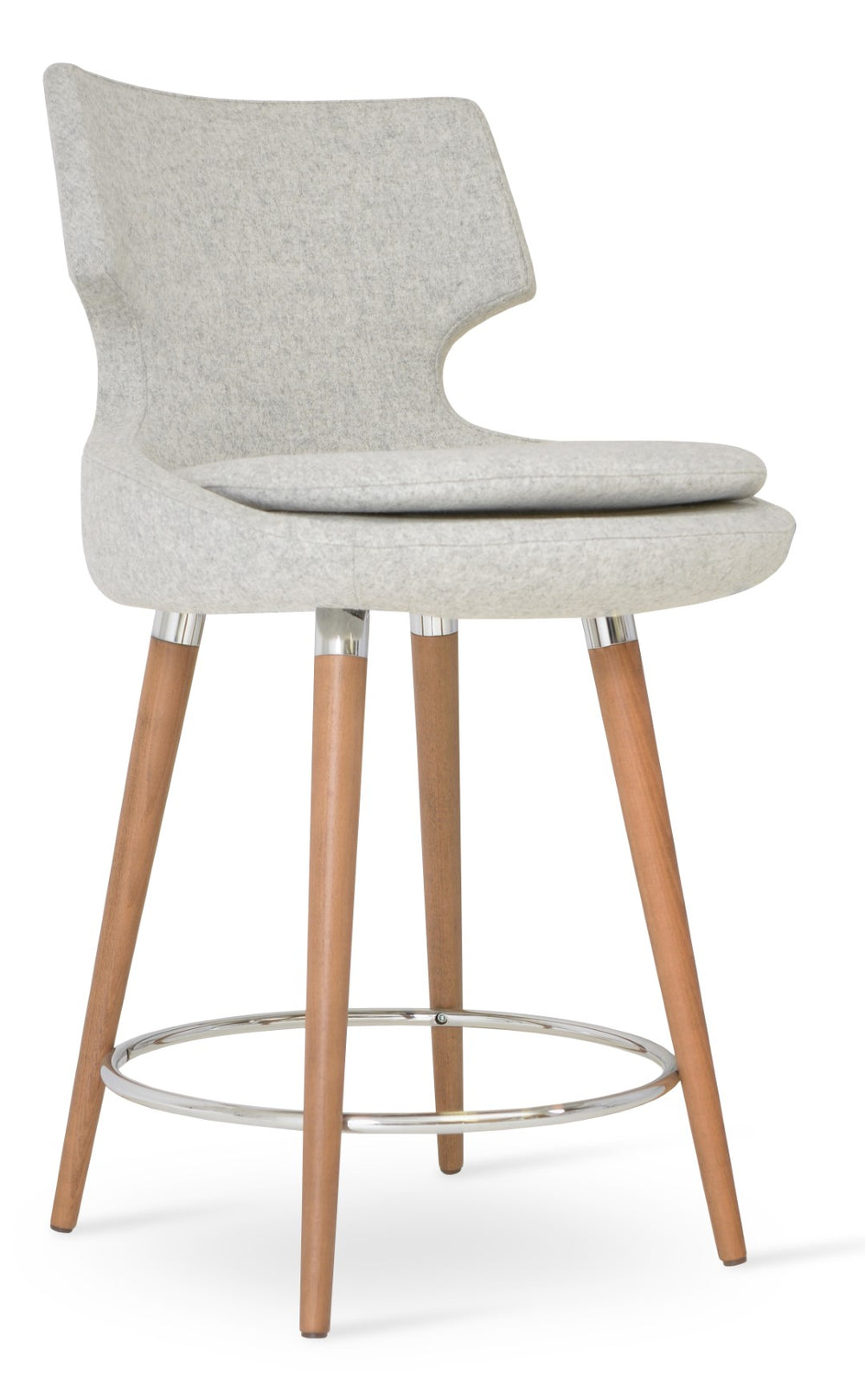 Soho Concept Patara Bar & Counter Stools - Luxurious Upholstery, Solid Wood, 10-year Guarantee, Stylish Design Walnut,Silver  Soho-concept-dining-chair-06986
