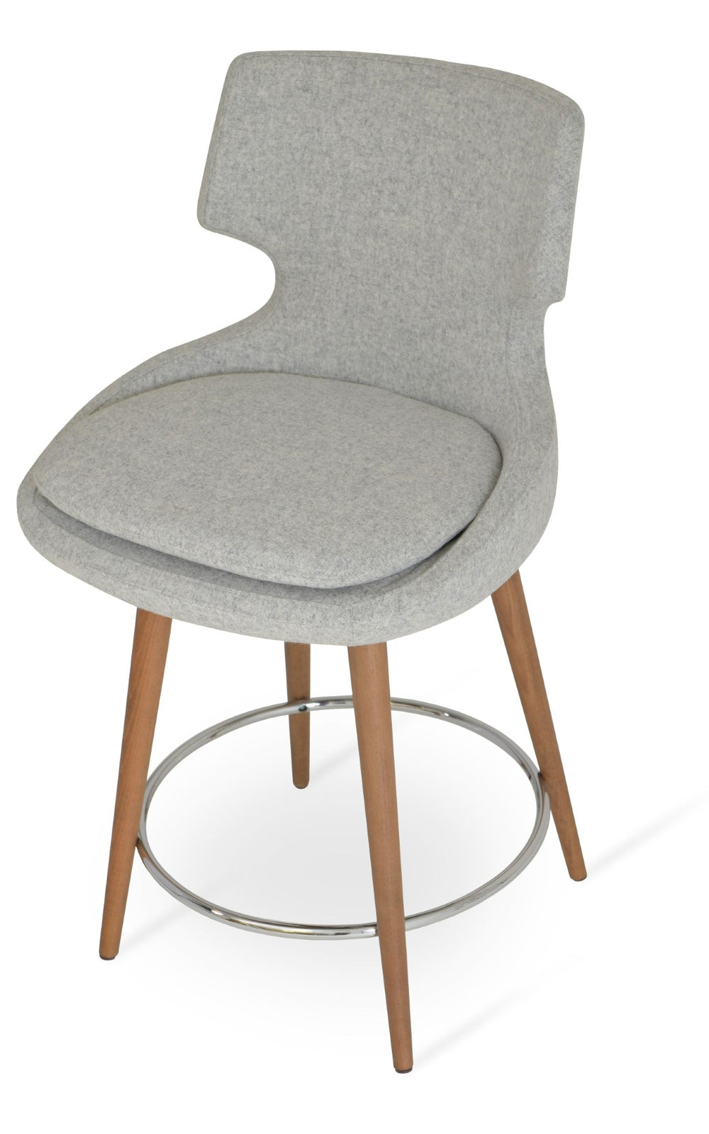 Soho Concept Patara Bar & Counter Stools - Luxurious Upholstery, Solid Wood, 10-year Guarantee, Stylish Design Walnut,Silver  Soho-concept-dining-chair-06986