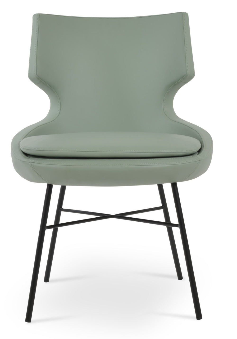 Soho Concept Patara Cross Dining Chair - Stylish Camira Era Fabric, Durable Steel Base, 10-year Guarantee, Black Black  Soho-concept-dining-chair-05117