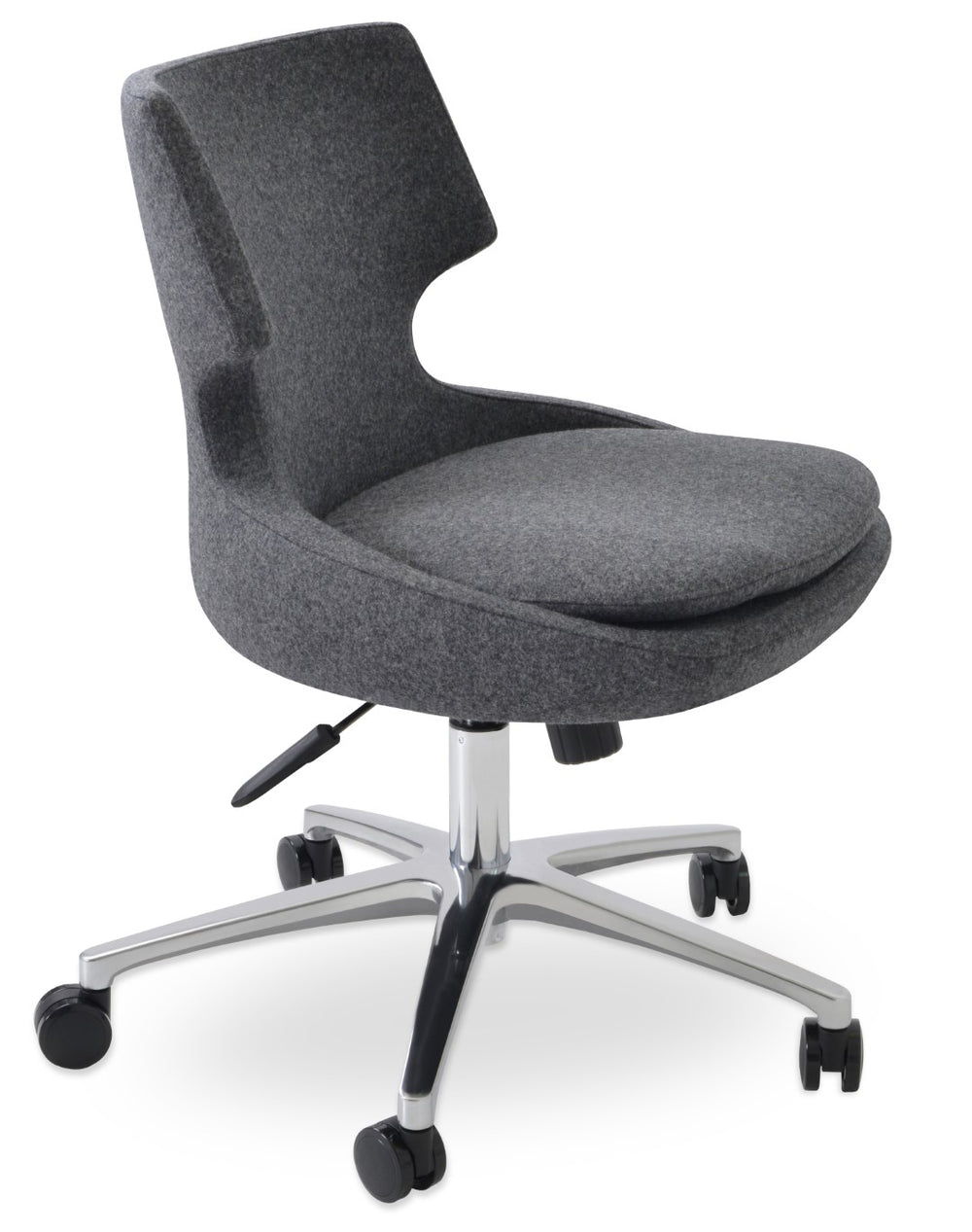 Soho Concept Patara Office Chair - Luxurious Camira Blazer Wool, 10-year Guarantee, Adjustable Height, Dark Grey Blue  Soho-concept-dining-chair-11924