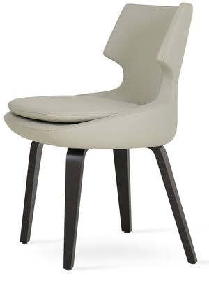 Soho Concept Patara Plywood Dining Chair With Memory Swivel, Soft Leatherette Upholstery & 2-year Guarantee Light Grey  Soho-concept-dining-chair-05177