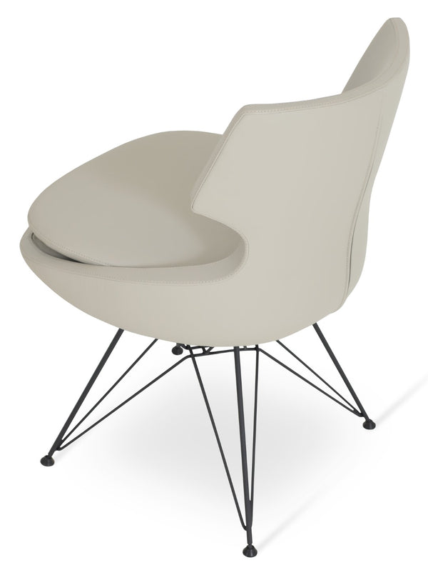 Soho Concept Patara Tower Dining Chair - Stylish Leatherette Upholstery, Chrome & Gold Finishes, 2-year Guarantee! Black,Light Grey  Soho-concept-dining-chair-05182
