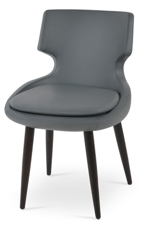 Soho Concept Patara Wood Dining Chair - Elegant Walnut Finish With Gold Accent, Soft Leatherette, 2-year Guarantee Walnut,Grey  Soho-concept-dining-chair-05140