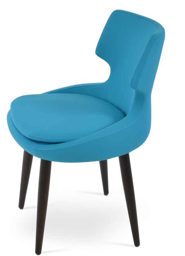 Soho Concept Patara Wood Dining Chair - Elegant Beech Base, Versatile Upholstery Options, 10-year Guarantee! Walnut,Turquoise  Soho-concept-dining-chair-05137