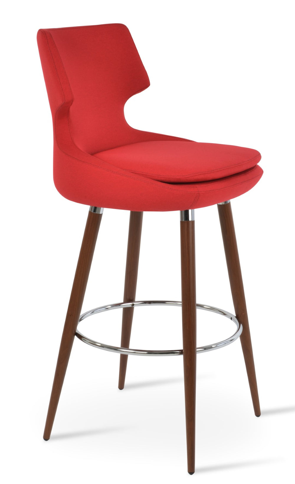 Soho Concept Patara Elegant Barstools & Counterstools - Luxurious Boucle, Velvet, & Nubuck Fabrics - 10-year Warranty Red  Soho-concept-dining-chair-09149