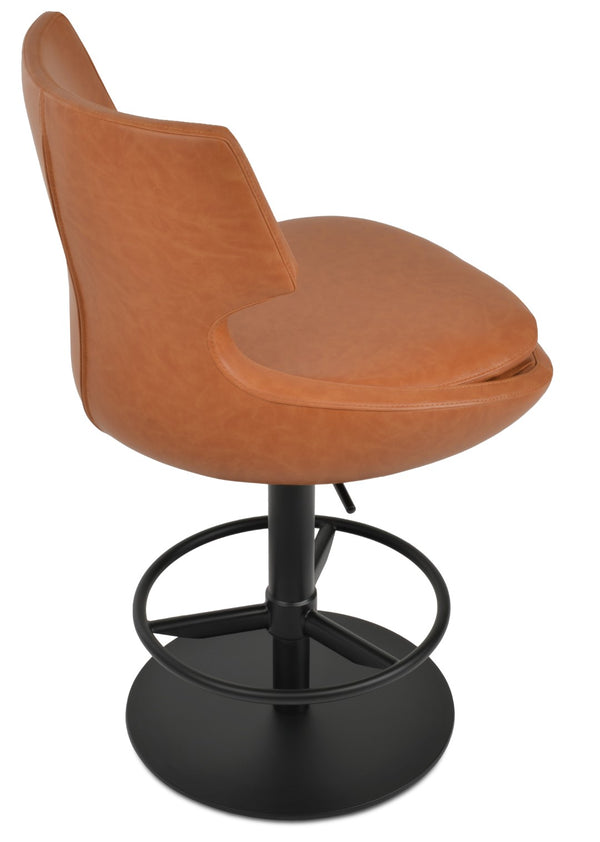 Soho Concept Patara Adjustable Height Piston Barstools & Counterstools - Stylish Design, 2-year Guarantee, Soft Black Black  Soho-concept-dining-chair-09150