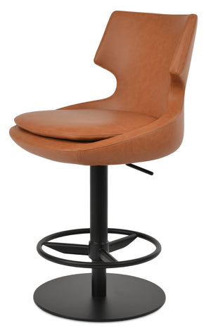 Soho Concept Patara Adjustable Height Piston Barstools & Counterstools - Stylish Design, 2-year Guarantee, Soft Black Black  Soho-concept-dining-chair-09151
