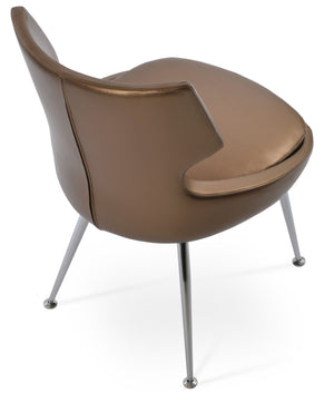 Soho Concept Patara Tower Dining Chair - Stylish Leatherette Upholstery, Chrome & Gold Finishes, 2-year Guarantee! Chrome,Gold  Soho-concept-dining-chair-05129