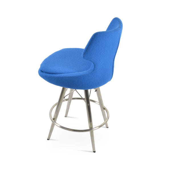 Soho Concept Patara Barstools & Counterstools - Stylish Upholstered Memory Swivel, 10-year Guarantee, Blue Blue  Soho-concept-dining-chair-06987