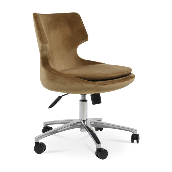 Soho Concept Patara Office Chairs - Stylish Boucle, Velvet & Nubuck Fabrics With 10-year Guarantee - Versatile Seating Camel  Soho-concept-dining-chair-11919