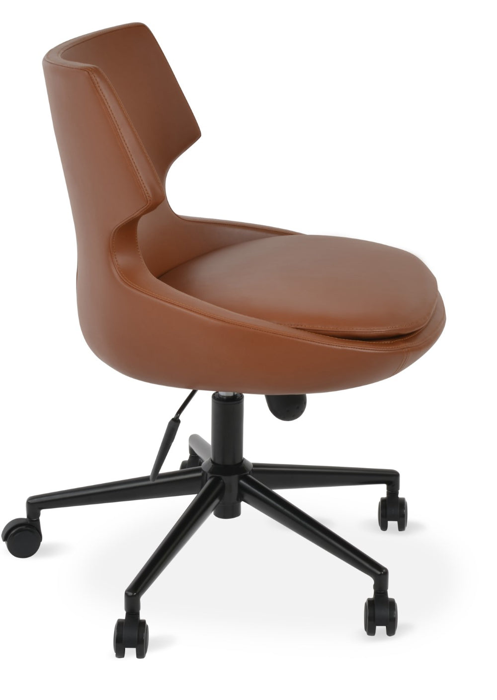 Soho Concept Patara Office Chairs - Stylish Metal Base With Leatherette Upholstery & 2-year Guarantee, Black Black  Soho-concept-dining-chair-11930