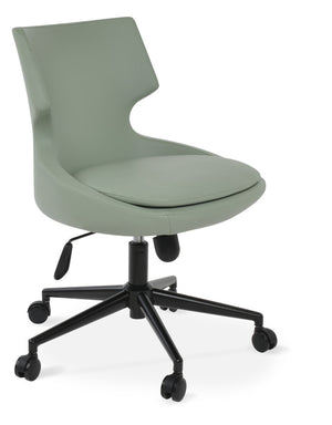 Soho Concept Patara Office Chairs - Stylish Metal Base With Leatherette Upholstery & 2-year Guarantee, Black Black  Soho-concept-dining-chair-11929