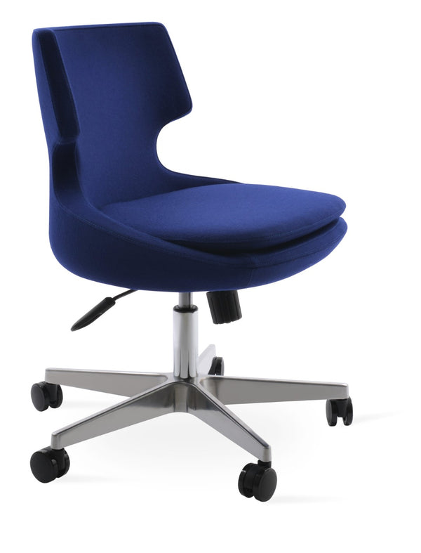 Soho Concept Patara Office Chair - Luxurious Camira Blazer Wool, 10-year Guarantee, Adjustable Height, Dark Grey Blue  Soho-concept-dining-chair-11937