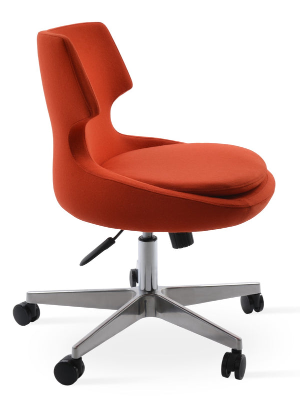 Soho Concept Patara Office Chair - Luxurious Camira Blazer Wool, 10-year Guarantee, Adjustable Height, Dark Grey Orange  Soho-concept-dining-chair-11934