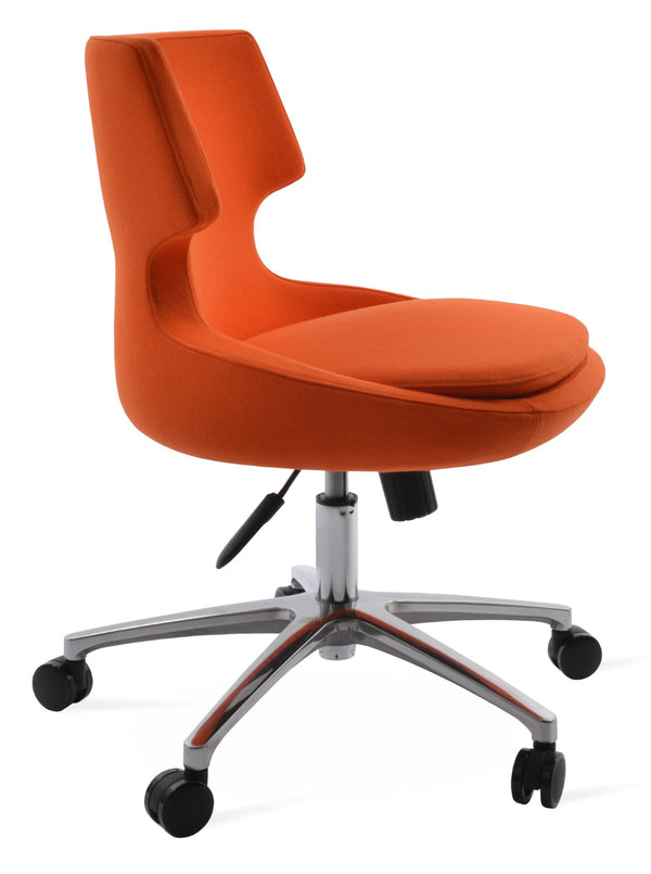 Soho Concept Patara Office Chair - Luxurious Camira Blazer Wool, 10-year Guarantee, Adjustable Height, Dark Grey Orange  Soho-concept-dining-chair-11933